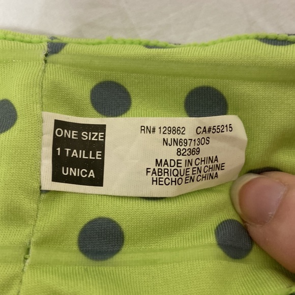 Women’s Nike polka dot green and gray headband with embroidered logo. One size. - Picture 5 of 6